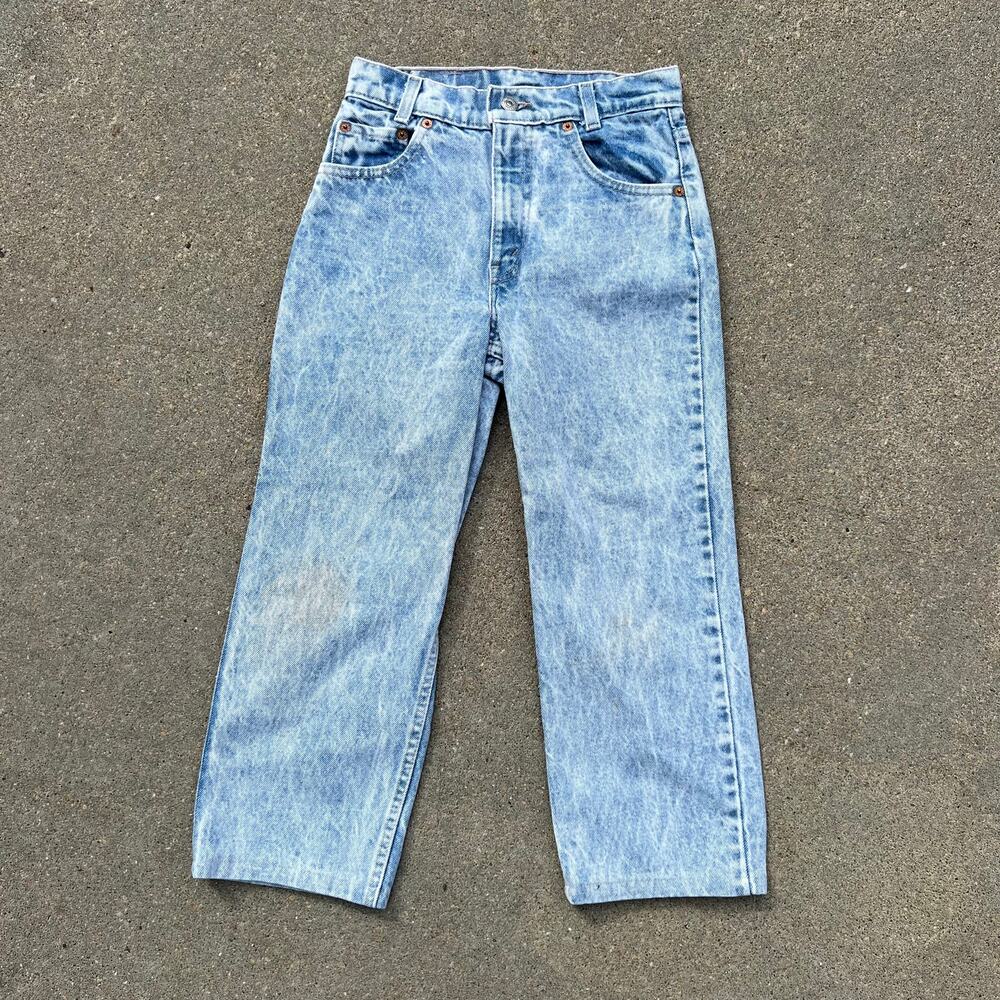 Vintage 80s Levi’s 505 student fit acid wash jeans TAG27x32